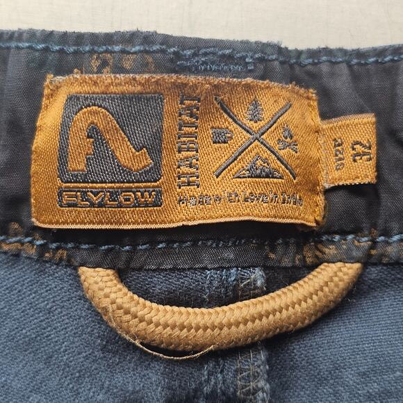 Flylow Habitat Shorts Mens L Blue Gray Chino Outdoor Casual Lightweight Hiking - Picture 9 of 10